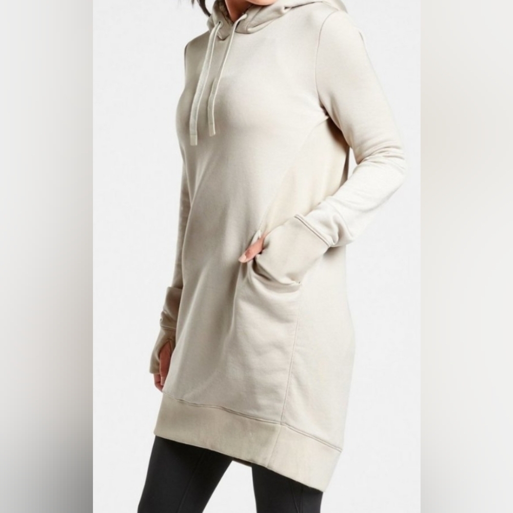 ATHLETA Triumph Luxe Shine Hoodie Sweatshirt Dress Size XS MSRP $128